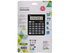 Calculatrice de bureau liderpapel xf26 12 chiffres solaire et piles 127x105x24 mm coloris noir