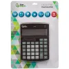 Calculatrice de bureau liderpapel xf27 12 chiffres taxes solaire et piles coloris noir 155x115x25 mm