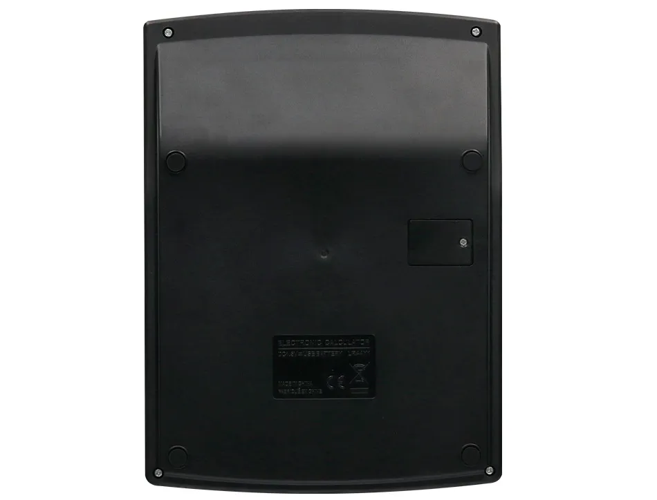 Calculatrice de bureau liderpapel xf30 12 chiffres correct auto-replay solaire et piles coloris noir