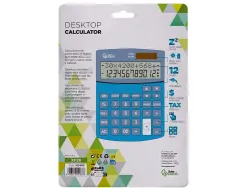 Calculatrice de bureau liderpapel xf28 12 chiffres double ligne couts ventes marge taxes solaire et piles