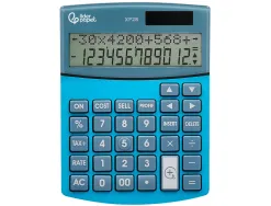 Calculatrice de bureau liderpapel xf28 12 chiffres double ligne couts ventes marge taxes solaire et piles