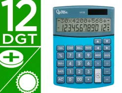 Calculatrice de bureau liderpapel xf28 12 chiffres double ligne couts ventes marge taxes solaire et piles
