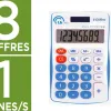 Calculatrice de poche easy lb office 8 chiffres solaire ou pile coloris assortis