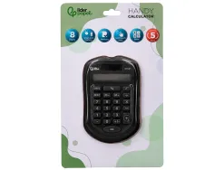 Calculatrice de poche liderpapel xf43 8 chiffres solaire et piles 94x59,5x10,5mm coloris noir