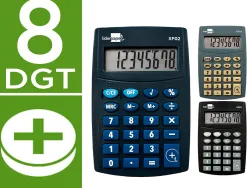 Calculatrice de poche liderpapel xf01 8 chiffres avec pile 99x64x9 mm pr sentoir de 16u