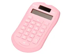 Calculatrice de poche liderpapel xf41 8 chiffres solaire et piles 94x59,5x10,5mm coloris rose