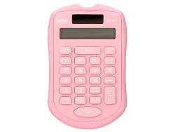 Calculatrice de poche liderpapel xf41 8 chiffres solaire et piles 94x59,5x10,5mm coloris rose
