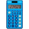 Calculatrice de poche liderpapel xf09 8 chiffres solaire et piles 115x65x8 mm coloris bleu