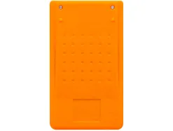 Calculatrice de poche liderpapel xf10 8 chiffres solaire et piles 115x65x8 mm coloris orange