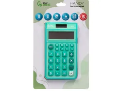 Calculatrice de poche liderpapel xf13 8 chiffres solaire et piles 115x65x8 mm coloris vert