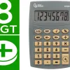 Calculatrice de poche liderpapel xf03 8 chiffres avec pile 99x64x9 mm coloris gris
