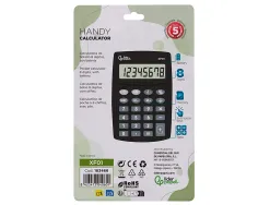 Calculatrice de poche liderpapel xf01 8 chiffres avec pile 99x64x9 mm coloris noir