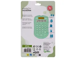 Calculatrice de poche liderpapel xf42 8 chiffres solaire et piles 94x59,5x10,5mm coloris vert