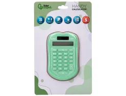 Calculatrice de poche liderpapel xf42 8 chiffres solaire et piles 94x59,5x10,5mm coloris vert