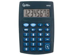 Calculatrice de poche liderpapel xf02 8 chiffres avec pile 99x64x9 mm coloris bleu