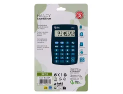 Calculatrice de poche liderpapel xf02 8 chiffres avec pile 99x64x9 mm coloris bleu
