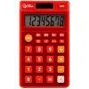 Calculatrice de poche liderpapel xf11 8 chiffres solaire et piles 115x65x8 mm coloris rouge