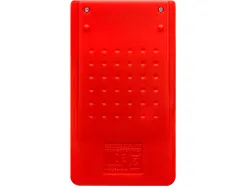 Calculatrice de poche liderpapel xf11 8 chiffres solaire et piles 115x65x8 mm coloris rouge
