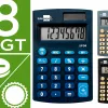 Calculatrice de poche xf05 8 chiffres solaire et piles 98x62x8 mm presentoir de 16u