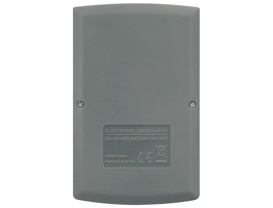 Calculatrice de poche xf05 8 chiffres solaire et piles 98x62x8 mm coloris gris