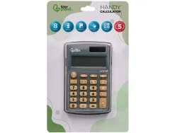 Calculatrice de poche xf05 8 chiffres solaire et piles 98x62x8 mm coloris gris
