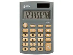 Calculatrice de poche xf05 8 chiffres solaire et piles 98x62x8 mm coloris gris