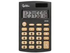 Calculatrice de poche xf05 8 chiffres solaire et piles 98x62x8 mm coloris noir