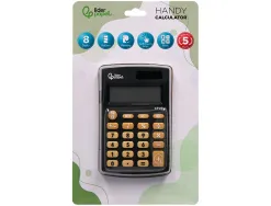 Calculatrice de poche xf05 8 chiffres solaire et piles 98x62x8 mm coloris noir