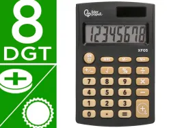 Calculatrice de poche xf05 8 chiffres solaire et piles 98x62x8 mm coloris noir