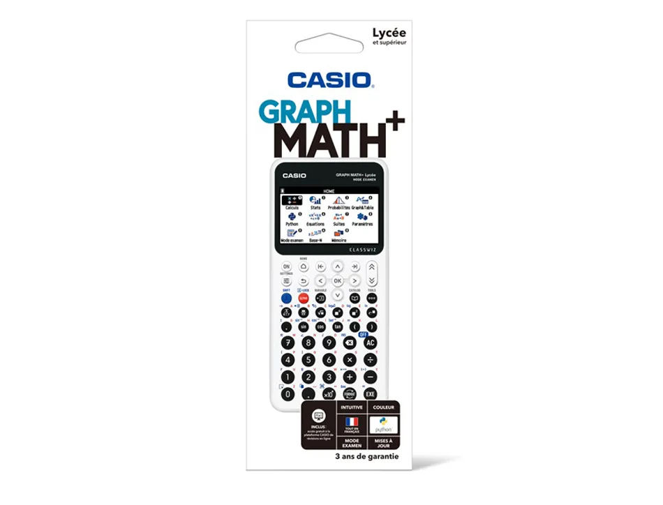 Calculatrice graphique casio lycee graph math coloris blanc