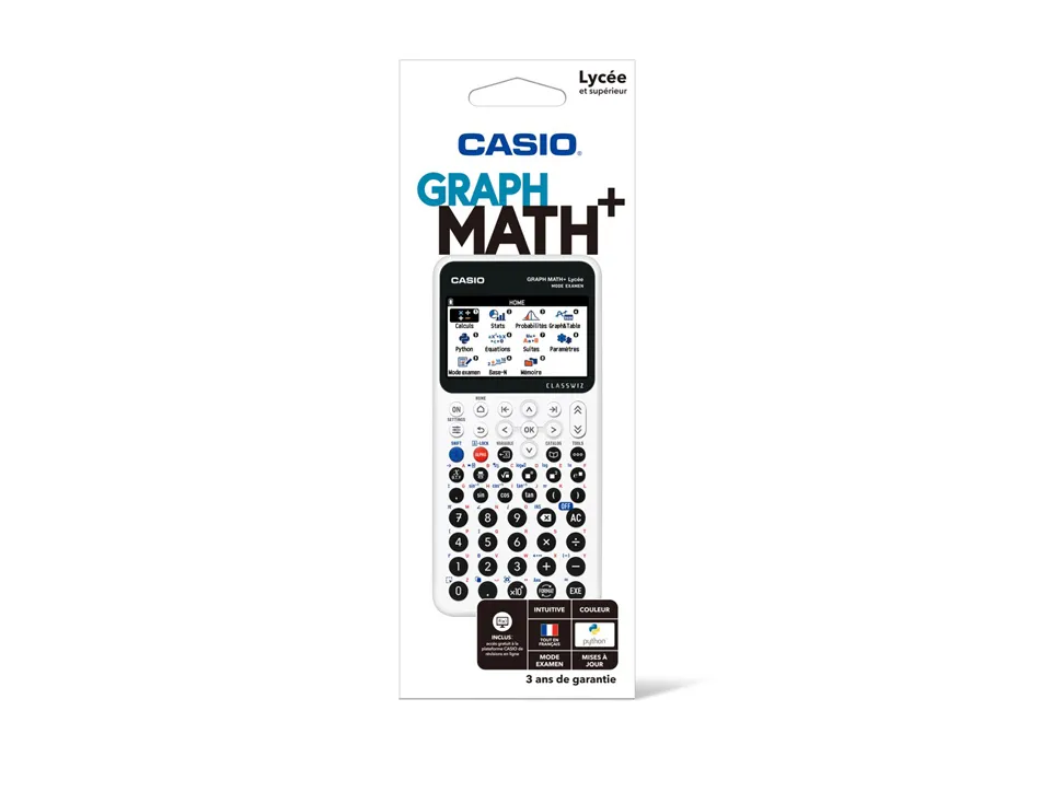 Calculatrice graphique casio lycee graph math coloris blanc