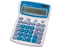 Calculatrice ibico bureau 212x 12 chiffres franc/euro impôts mémoire correction entrée 190x140x32mm 200g