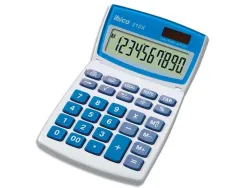 Calculatrice ibico bureau 210x 10 chiffres touche franc/euro addition soustraction mémoire 210x104x166x11mm 135g