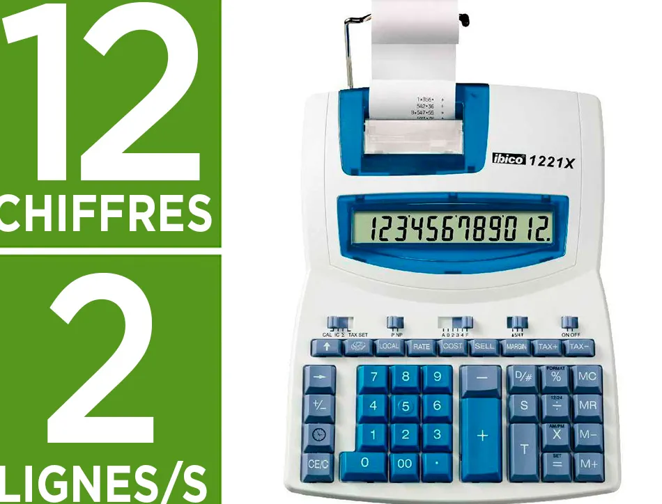 Calculatrice ibico imprimante 1221x