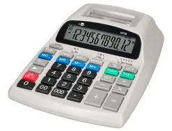 Calculatrice liderpapel imprimante professionnelle bicolore 12 chiffres 225x158x56mm coloris blanc