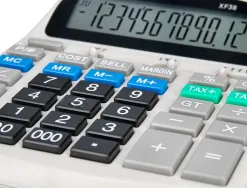 Calculatrice liderpapel imprimante professionnelle bicolore 12 chiffres 225x158x56mm coloris blanc