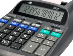 Calculatrice liderpapel imprimante professionnelle bicolore 12 chiffres 225x158x56mm coloris noir