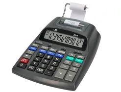 Calculatrice liderpapel imprimante professionnelle bicolore 12 chiffres 225x158x56mm coloris noir