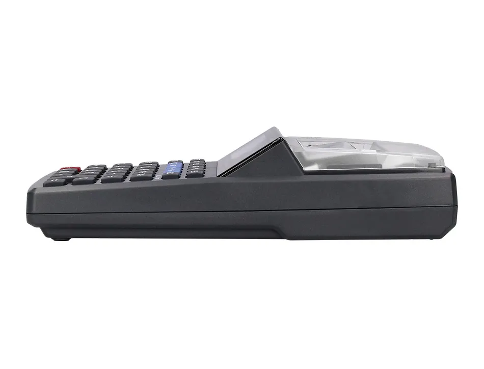 Calculatrice q-connect impression ecran 12 chiffres addition soustraction memoire 192x98x44mm coloris noir