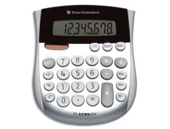 Calculatrice texas instruments bureau ti-1795sv addition soustraction mémoire pile solaire 140x121x26mm 110g
