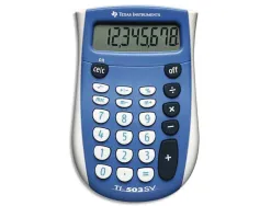 Calculatrice texas instruments poche ti-503 sv mémoire racine carrée pourcentage pile 79x121x19mm 61g