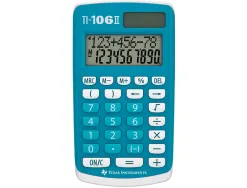 Calculatrice texas instruments primaire ti-106 ii 4 opérations séparateur milliers capot protection 125x70x15mm 66g