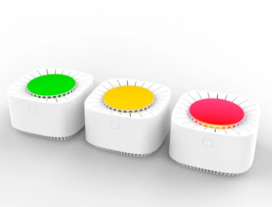Capteur de co2 alerte par variation de couleur avec alarme automatique et connection wifi