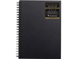 Carnet spirale goldline a4 couverture noir portrait 21x29,7cm 140g 64f