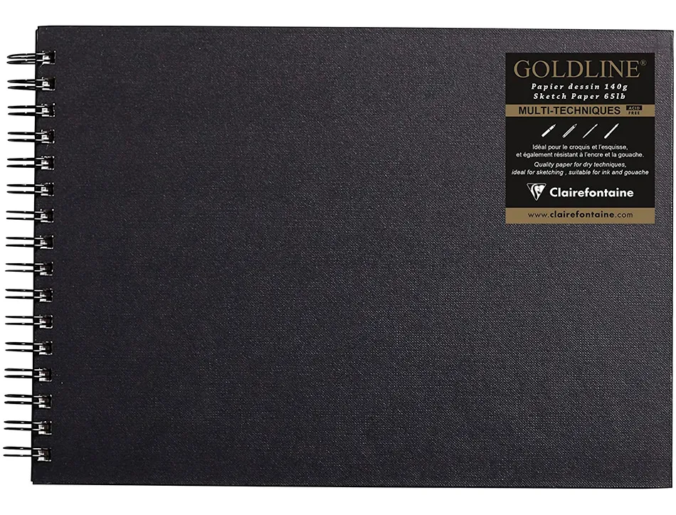 Carnet spirale paysage goldline a4 papier blanc 21x29,7cm140gr 64f