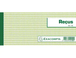 Carnet à souche exacompta reçus 13x9cm 50 feuillets 95g papier chèque amagnétique