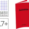 Carnet agrafé conquérant classique couverture polypropylène 9x14cm 96 pages 90g 5x5mm coloris rouge
