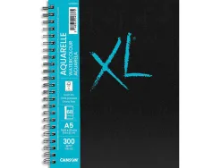 Carnet aquarelle canson xl book format a5 300g grain fin spirale grand côte 34 feuilles