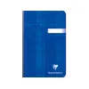Carnet broché clairefontaine papier vélin velouté couverture pelliculée lavable souple 11x17cm 192 pages 90g 5x5mm