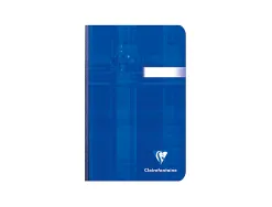 Carnet broché clairefontaine papier vélin velouté couverture pelliculée lavable souple 11x17cm 192 pages 90g 5x5mm